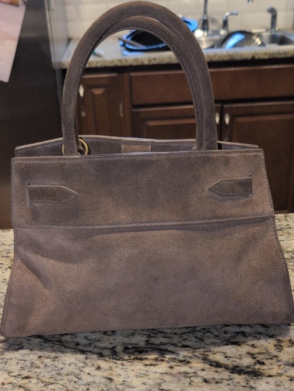 Veronica Beard Bark Suede Dash Totes - Picture 2 of 2